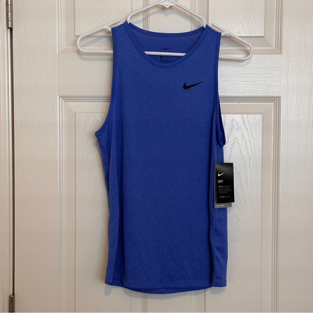 New Nike Dri-Fit Sleeveless Tank Top Blue Womens XS